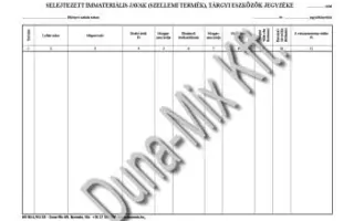 Selejtezett immaterális javak (szellemi termék) tárgyi eszközjegyzéke 1